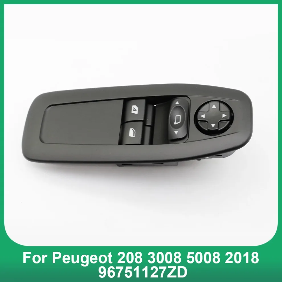 For Peugeot 208 3008 5008 2018 96751127ZD Car Window Glass Lifter Control Master Switch Panel Car 96751120ZD Without Folding