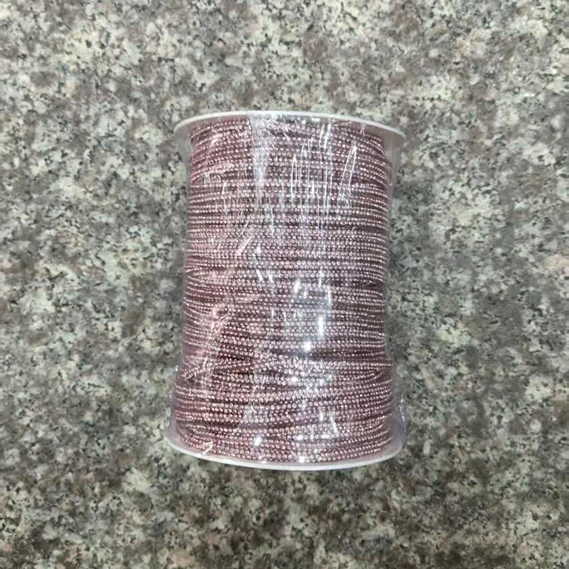 50yards 4mm Crystal Rhinestone Cord Trim Glass Diamond Rope DIY Sewing For Clothes Shoes Bags Wedding Dress Costume Decoration image 3