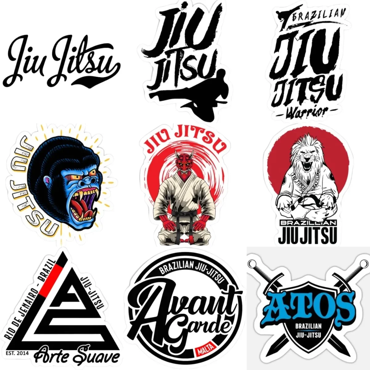 

Jiu Jitsu Black Belt Fighting Creative Stickers Car Bumper Motorcycle Bicycle Wall Off-road Table Helmet Truck Van Camper Decal