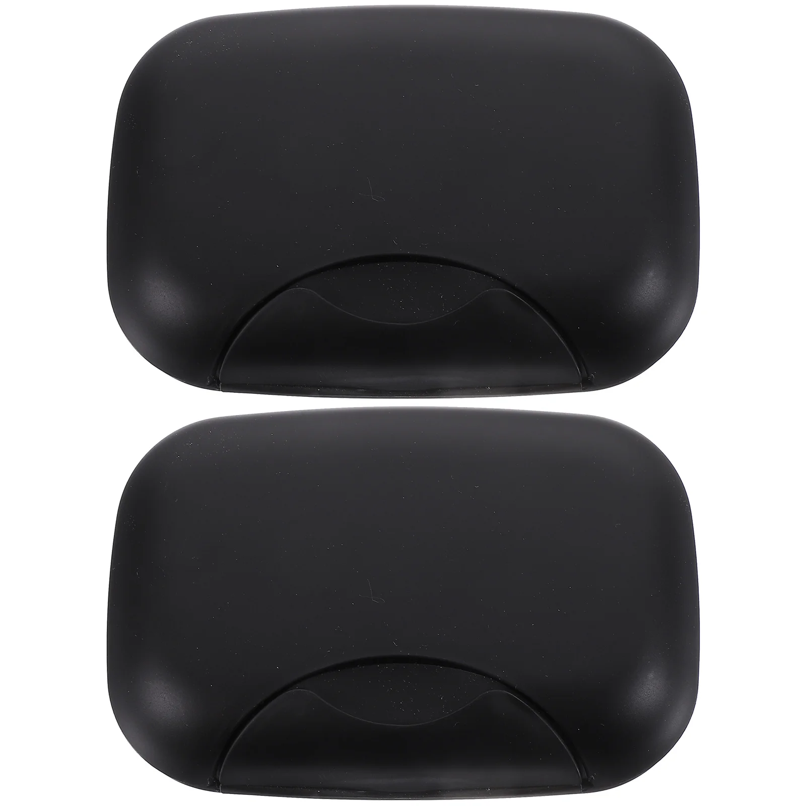 2Pcs Travel Soap Box Sealing Waterproof Seal Buckle Portable Soap Dish Soap Basket Soap Holder for Men Women Home Black