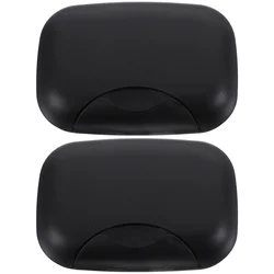 2Pcs Travel Soap Box Sealing Waterproof Seal Buckle Portable Soap Dish Soap Basket Soap Holder for Men Women Home Black