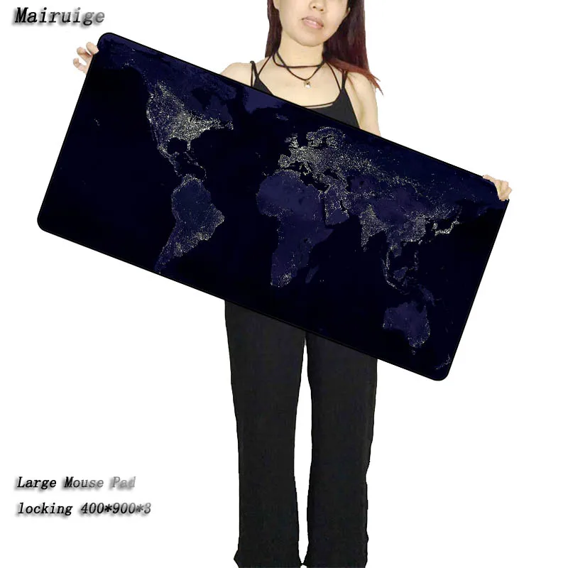 Mairuige World Map Lock Edge Mouse Pad Large Pad for CSGO Laptop Mouse Notbook Computer Creative Rubber Mat Gaming Mousepad