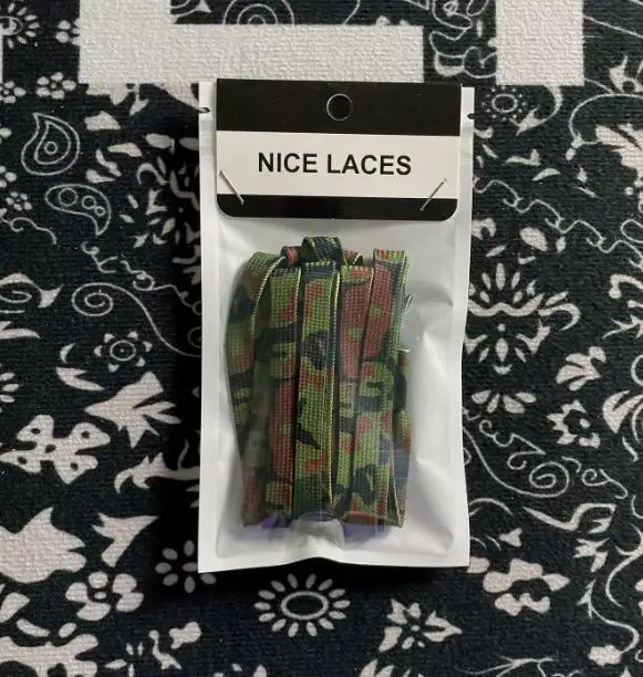 2pcs Camouflage Shoelaces Replacement Flat Sneaker Laces Patterned Sports Shoe Lace Vintage Work Boot Lace Athletic Durable