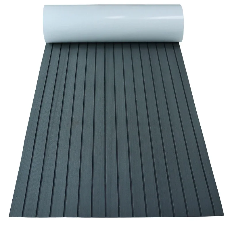 2400*450mm Eva Foam Faux Teak Boot Dek Mat Vel Teak Jacht Marine Vloer Waterdichte Ponton Bruin zwarte Vloeren MotorBoten