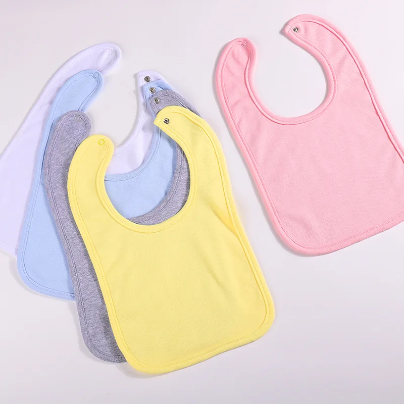 6-Pack Baby Bibs for Drooling and Teething 100% Cotton Solid Color Nreborn Bandana Unisex Bots Girls Drool Bib Square Burp Cloth