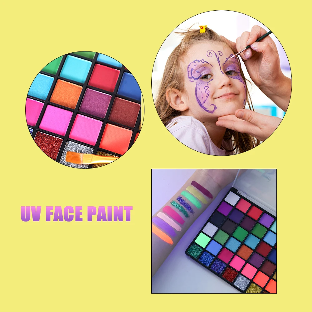 Face Paint Kit Water Based Non Toxic Face Paint Palette with 54 Colors  Professional Body Face Paint kit For Party ﻿