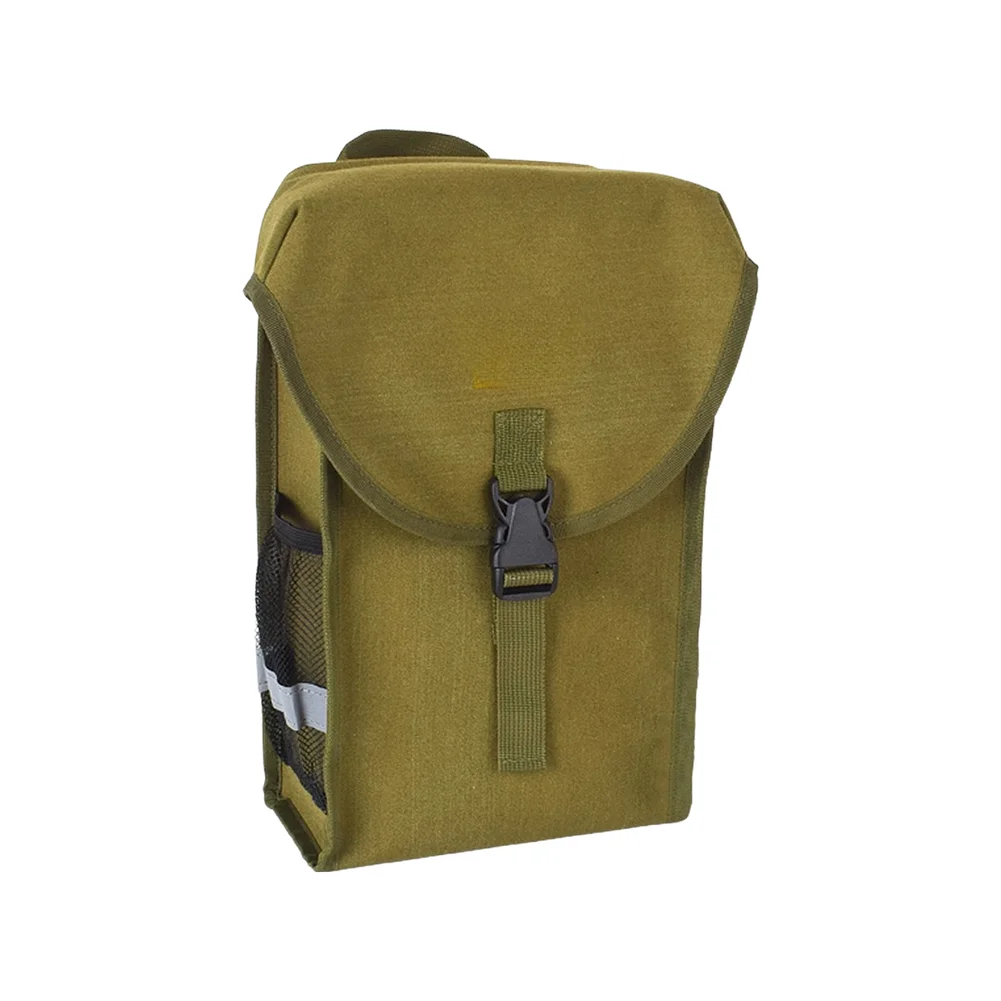 Green Waterproof Canvas Front Rack Bag 6.5L Fast Detach Pannier With Reflective Strips For Mountain Road Cycling Bicycle Parts