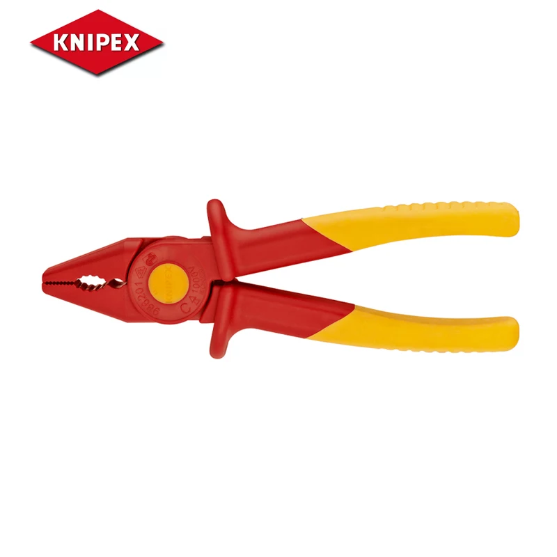 KNIPEX Gripping Insulated Pliers Long Nose Plier Electrician Snipe Nose Pliers Plastic Insulating Grips NO.98 62 01