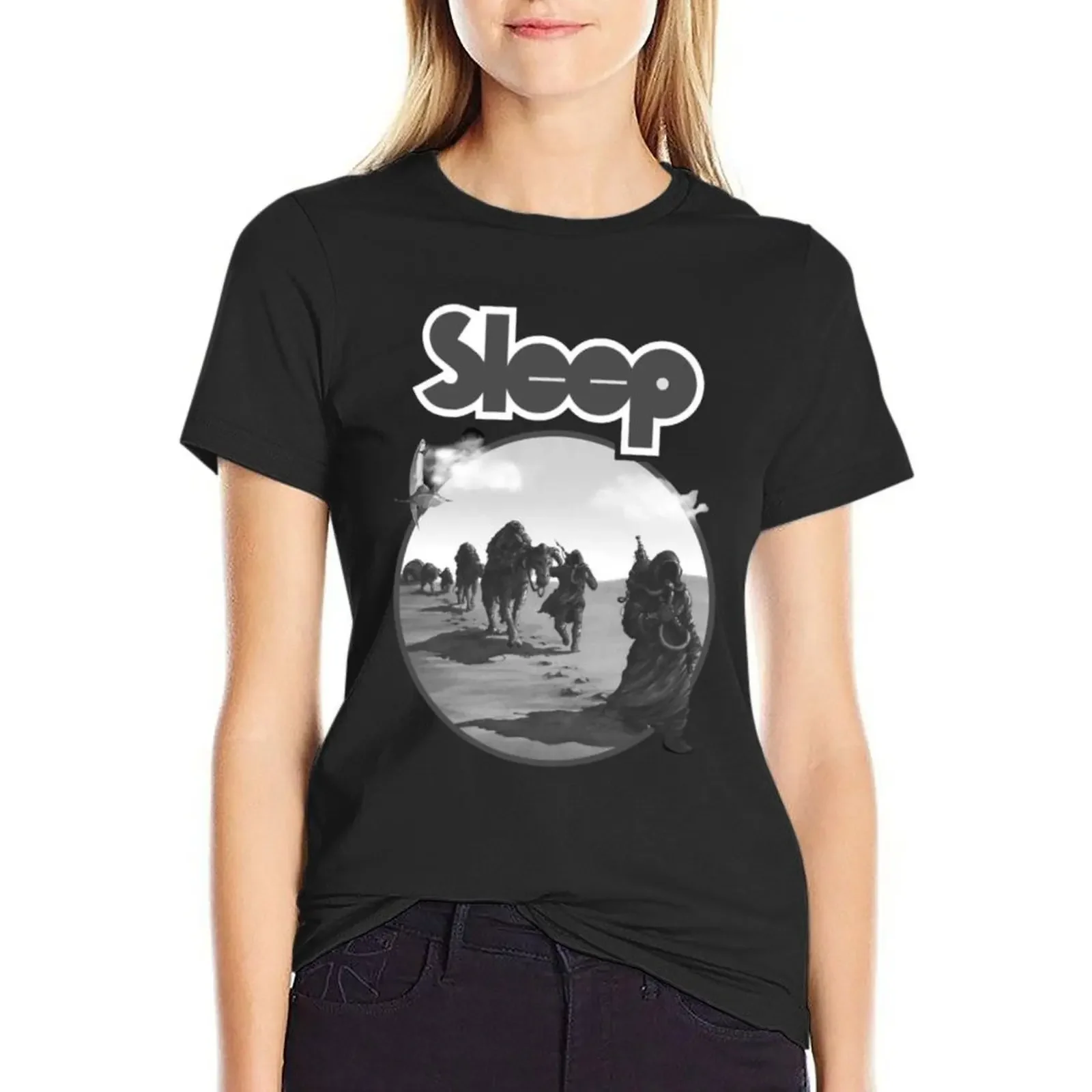 SLEEP BAND T-shirt vintage clothes summer top rock and roll t shirts for Women