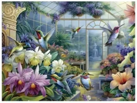 

Набор для вышивания «Сад колибри» 18CT 16CT 14CT, наборы для вышивки крестом без нанесенного рисунка, рукоделие, декор для дома