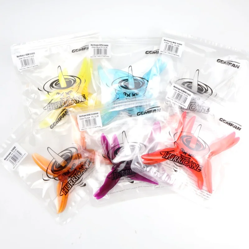 4 Stück/2 Paar Gemfan Hurricane 51499 Propeller 5 Zoll 3-Blatt CW/CCW PC Propeller für RC Drohne FPV Racing 2207 2306 Motor Nazgul5 LAL5