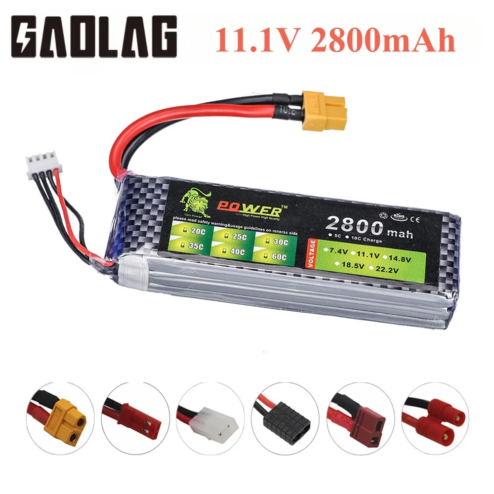 LION POWER Upgrade 3S 11.1v 2800maH Lipo Batterry For RC Toys Cars Quodcopter Truck Drone Boat Spare Parts 2800mah 11.1v Battery