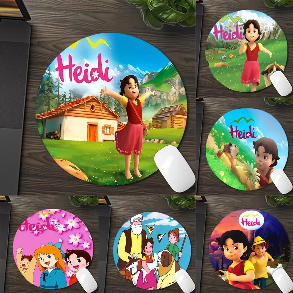 

Cute Heidi Mousepad DIY Round Thickened Mouse Pad Oversized Gaming Keyboard Table Mat Desk Set Accessories Desktop Mat