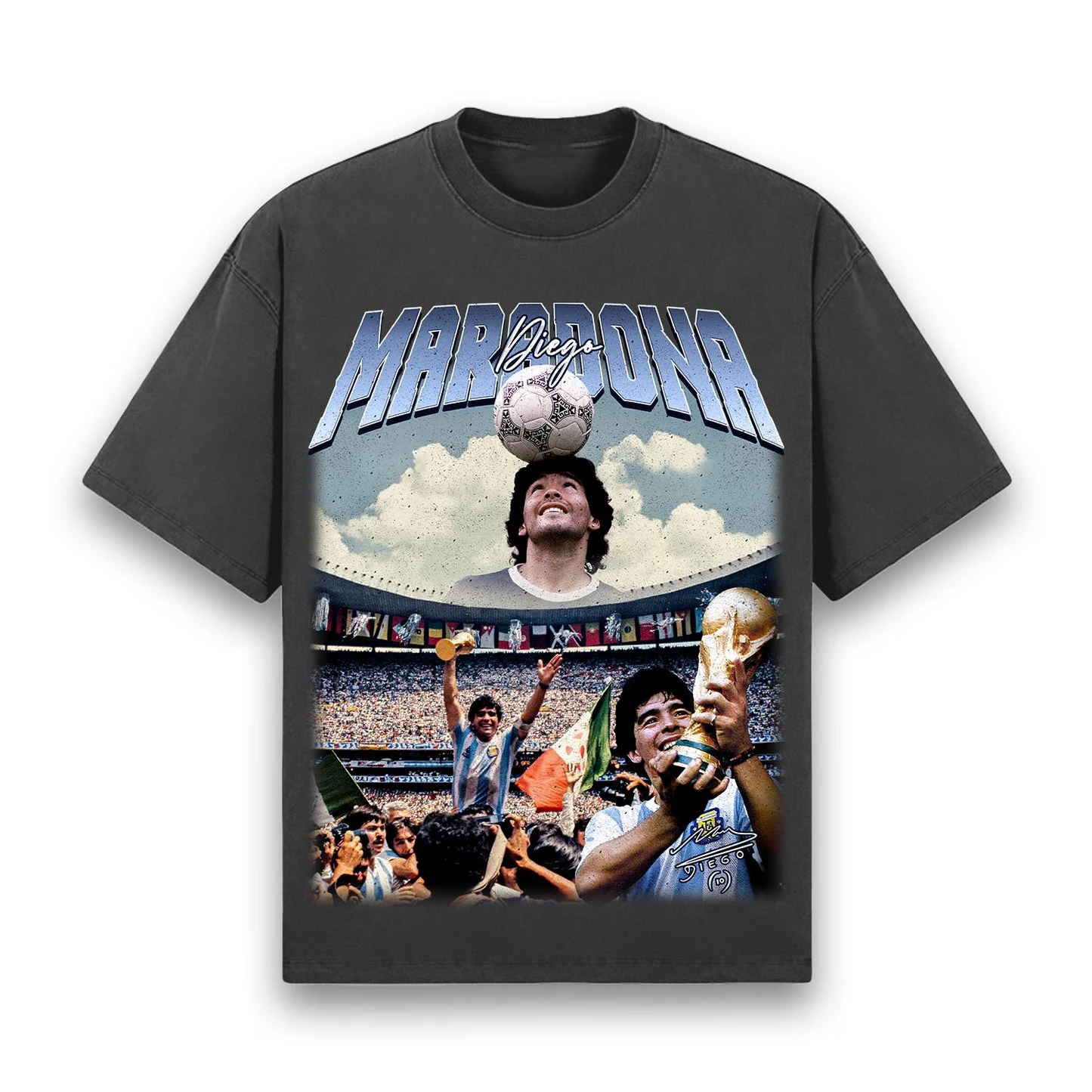 الكلاسيكية الرجال تي شيرت الصيف الرياضة القطن جيرسي دييغو مارادونا (1986) تي شيرت مطبوع عادية كبيرة الحجم قصيرة الأكمام الذكور الملابس #3