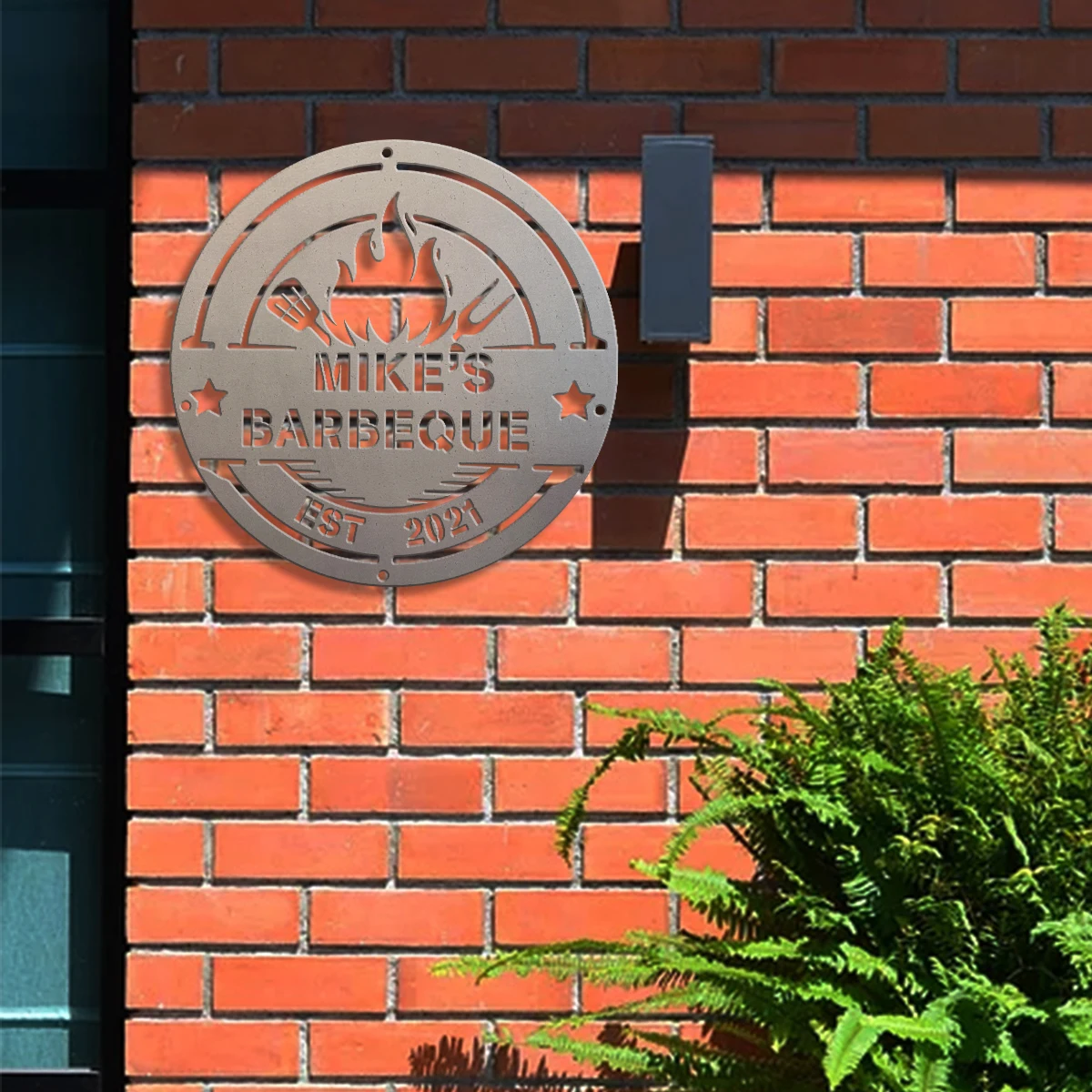 1 Stück Individuelles Metall-Wandschild im Grill-Stil, Dekoration für Haus, Garten, Garage, Zaun, Bauernhof, Saisonales Familiengeschenk