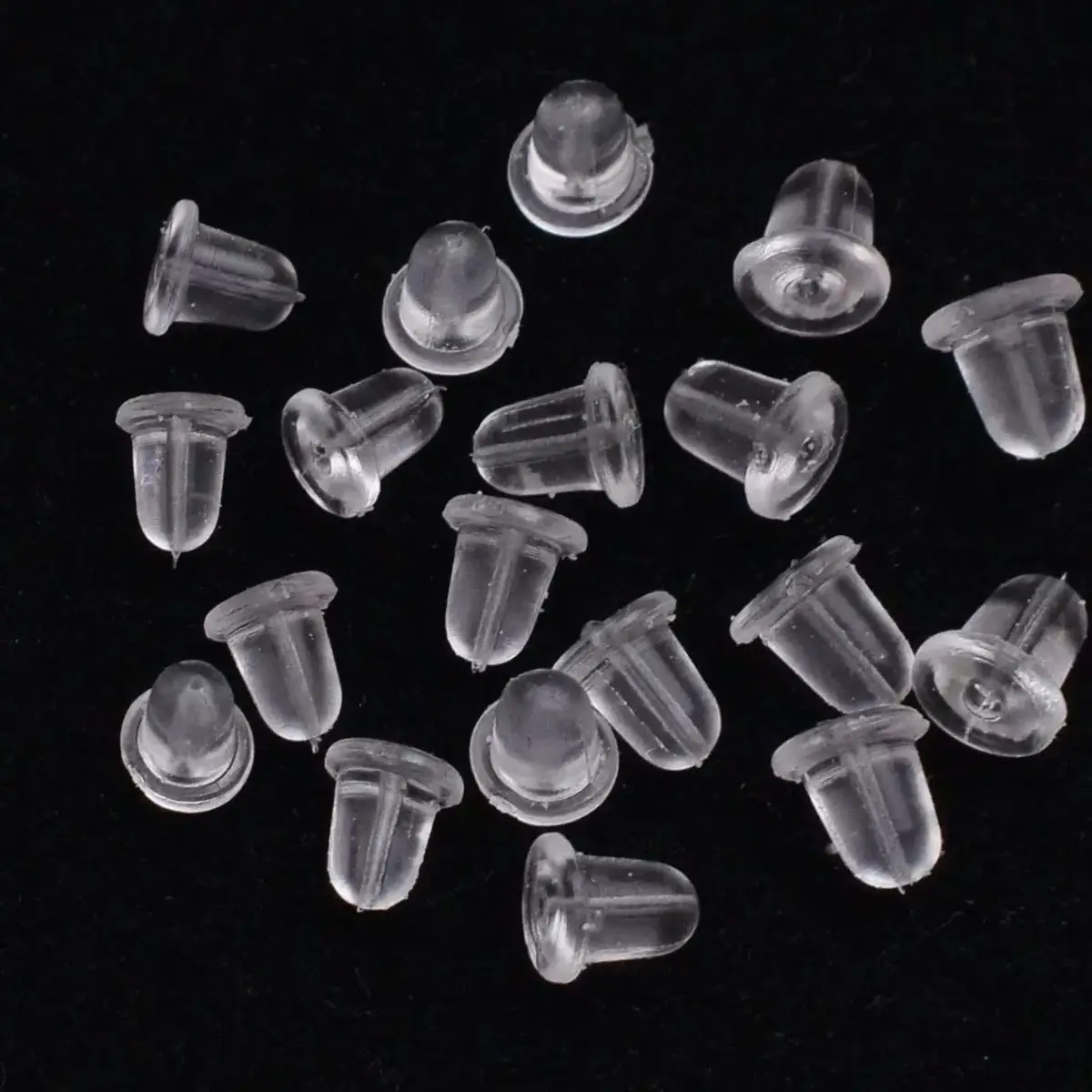 

Highly transparent silicone anti slip earplugs, handmade earring components, DIY fashion shoe accessories materials