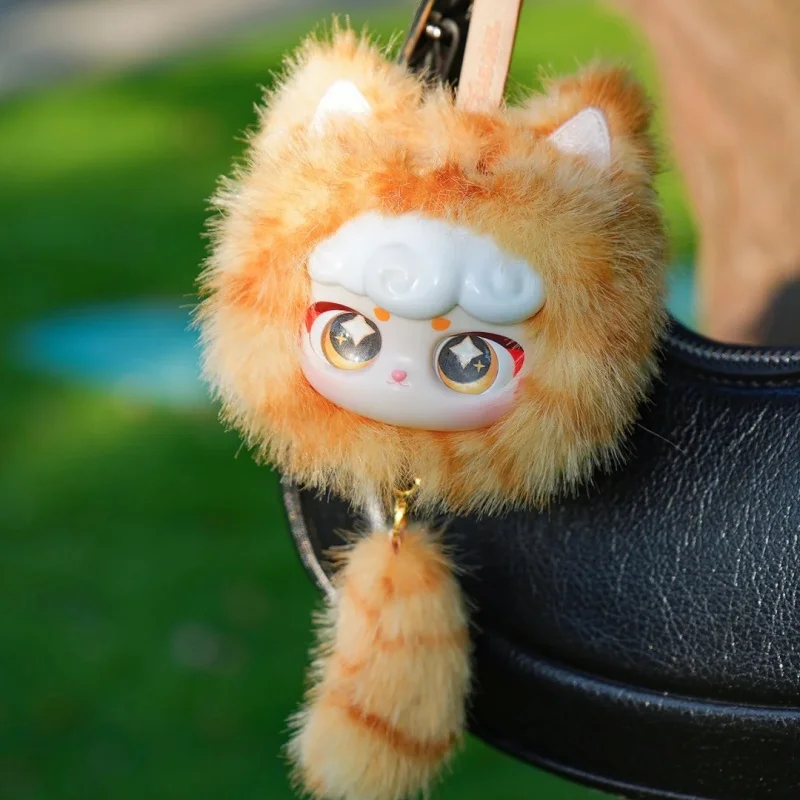 Genuino Lucky Meow Iv Series Blind Box Cartoon Peluche Doll Cute Face Zaino Decorazione Giocattolo Portachiavi Surpris Mystery Box Toys