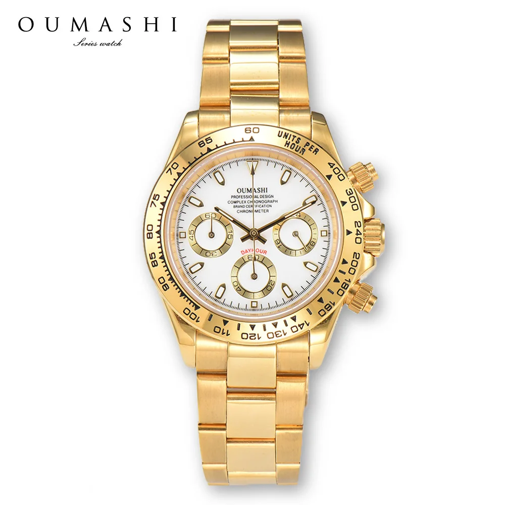 39Mm VK63 Watch Gol…