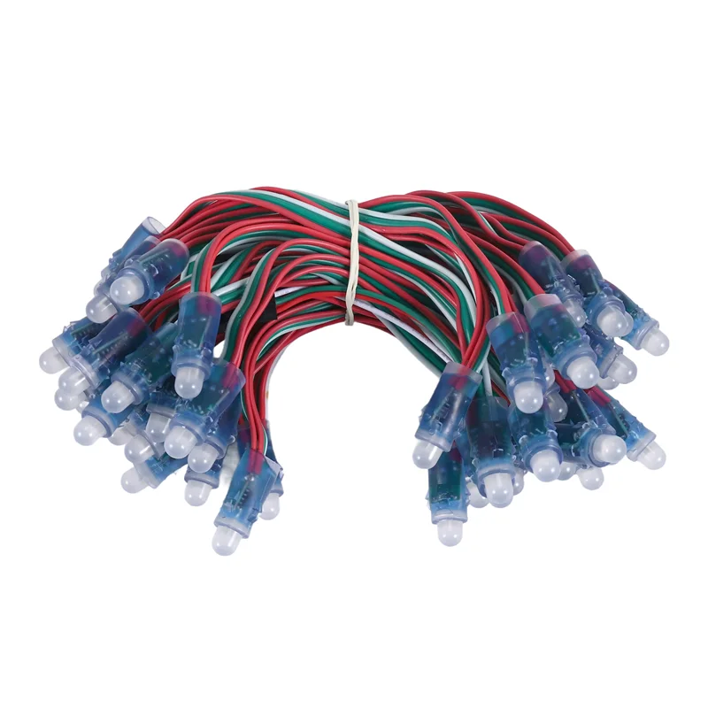 AY03-50Pcs WS2811 LED بكسل ضوء سلسلة الإعلان صب مقاوم للماء كامل اللون مثقب ضوء 12 مللي متر تيار مستمر 5 فولت