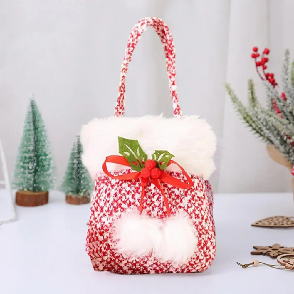 

Christmas Gift Handbag Cartoon Snowman Elk Dell Decor Soft Plush Candy Present Storage Bag Merry Christmas Candy Package Pouch