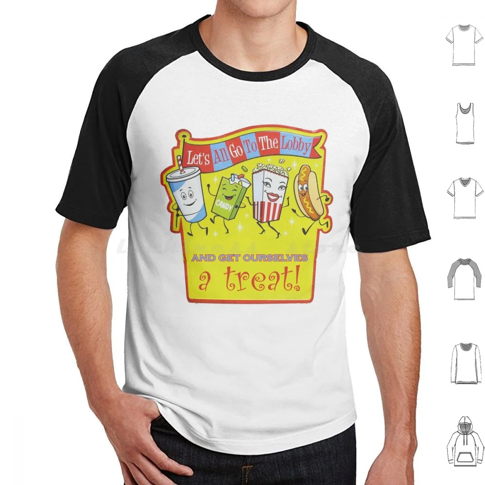 Let's All Go To The Lobby And Get Ourselves A Treat Retro Vintage Food Movie Theatre Hoodie cotton Long Sleeve