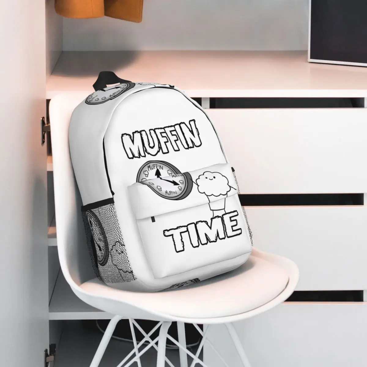 It Is Muffin Time (With Text) Backpack Hot Sale Daypack Large Capacity Boys Girls BookBag Shoulder Bags for Men Women School Bag