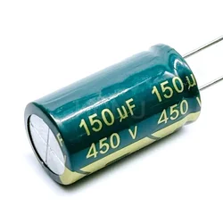 2PCS Good quality 450v 150UF high frequency low impedance 18*30 20% aluminum electrolytic capacitor 150000NF 450v150uf