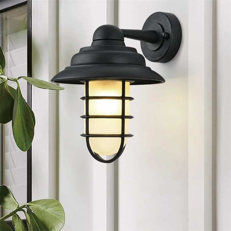 · TEMOU Retro Outdoor Wall Lâmpadas Classical LED Lighting Waterproof IP65 Sconces para Home Porch Villa