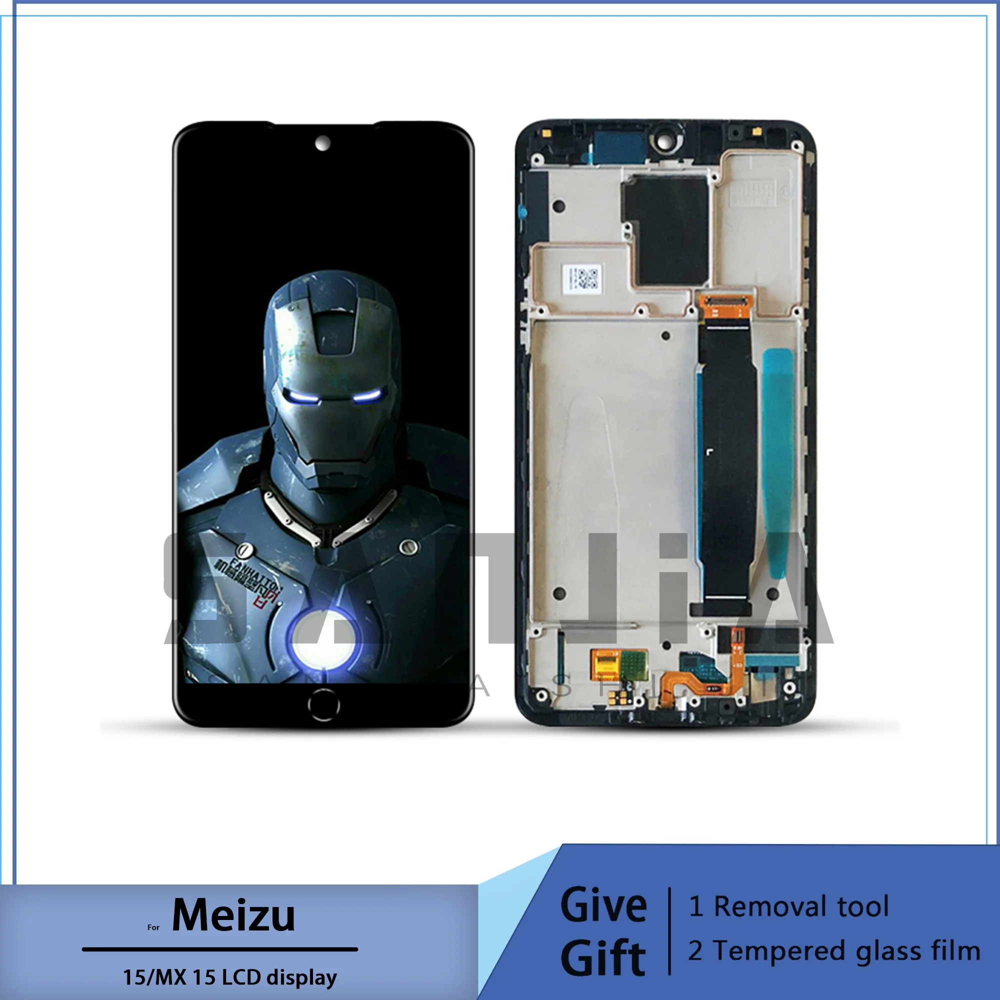 

For meizu 15 m881h lcd display + touch screen digitizer for meizu mx 15/m881q amoled lcd display with frame