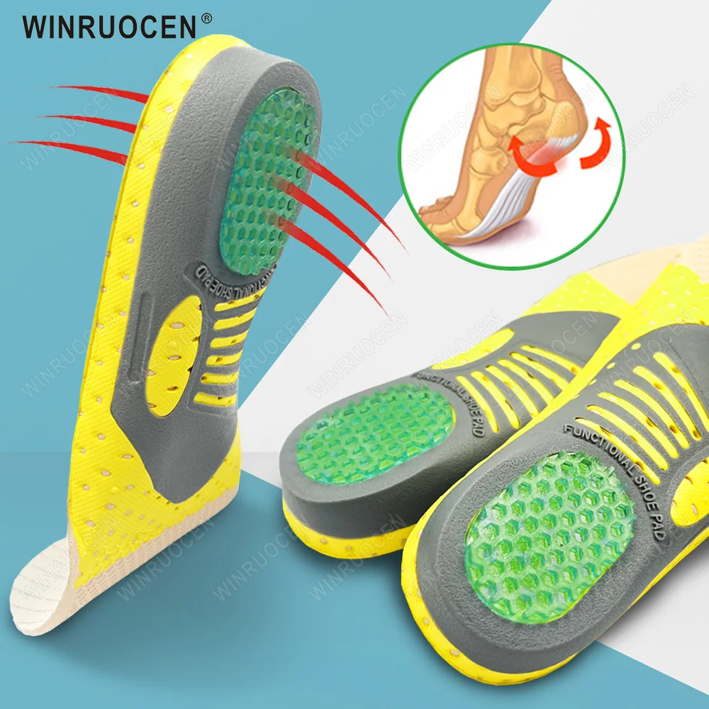 WINRUOCEN Unisex For Plantar fasciitis High Arch Support Insoles Premium PVC Orthopedic Shoes Sole Sports Feet Care Insert