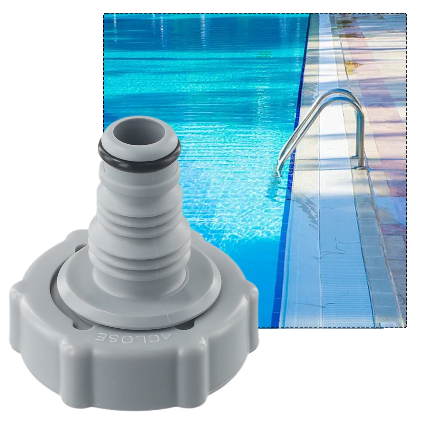1pcs P6H1419 Drain Valve Replacement For Pool Hose Adapter Suitable For Pool Maintenance Tool Gray Drain Valve Garden Spas Parts