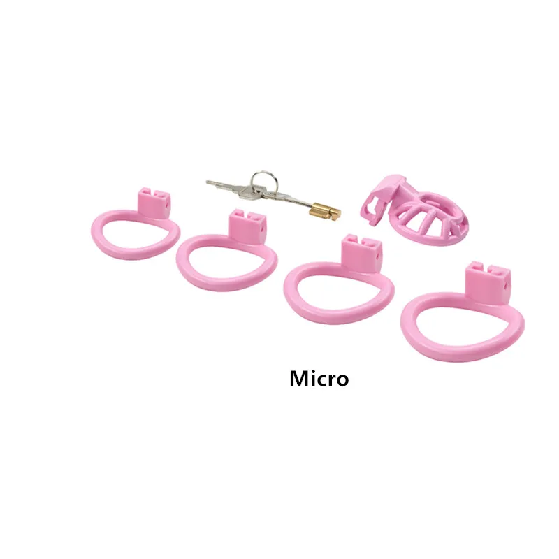 Locked In Lust Male Chastity Cage Innie Male Chastity Device with 4 Penis Ring ,Cherry Keeper MicroCage Sex Toys