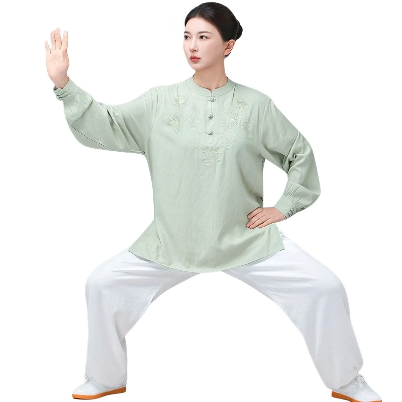Elegant Tai Chi Uniform Set for Women Traditional Chinese Kung Fu Suit Martial Arts Training & Performance Wear