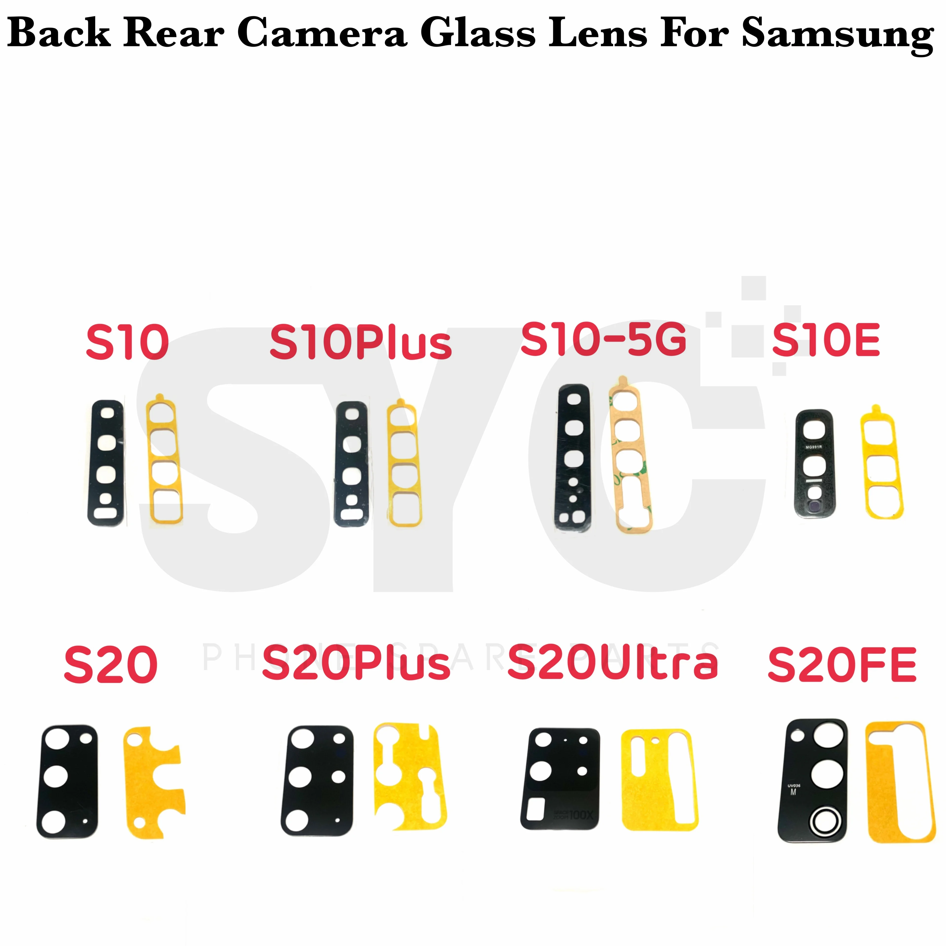 Good quality Camera Glass For Samsung S10e S10 5G S10 S20 Plus Ultra S20 Fe Rear Back Camera glass Lens With Glue