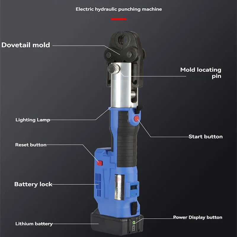 60KN Electric Pipe Crimping Clamp SZ-1532/1550 Water Pipe Crimping Tool Ring Compression Charging Portable Clamp