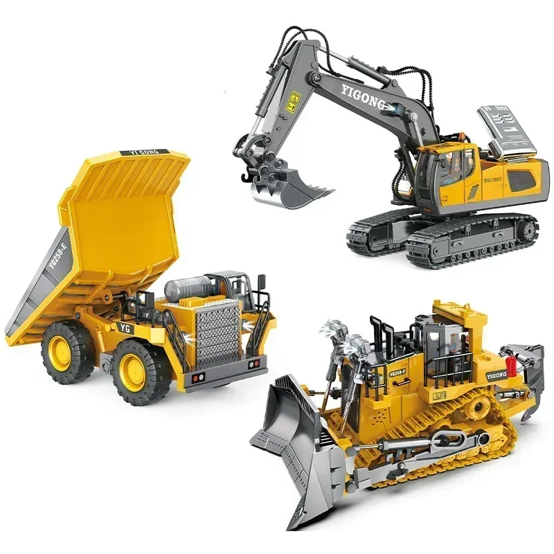 RC Excavator Toys 2.4G Wireless Control 1:20 Scale  11-Channel Alloy Buggy for Boys 7-14  RC Toys Christmas Gift