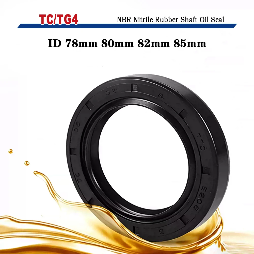ID 78/80/82/85mm TC/TG Skeleton Oil Seal NBR Nitrile Rubber Skeleton Oil Seal 78/80/82/85 * 92/95/100/105/110-150*8-13mm