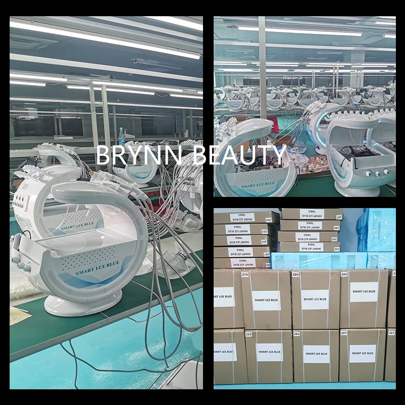 Ice Blue Magic Microdermabrasion Skin Analyzer Oxygen Spa Instrument Professional Ultrasonic Skin Care Equipment