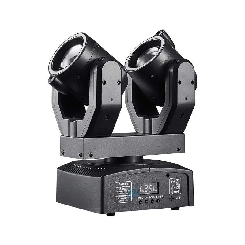 Remote Control RG Laser Stage Strobe Light DMX512  Disco Party Bar 100W RGBW Double Head Moving Head Beam Rotating Light