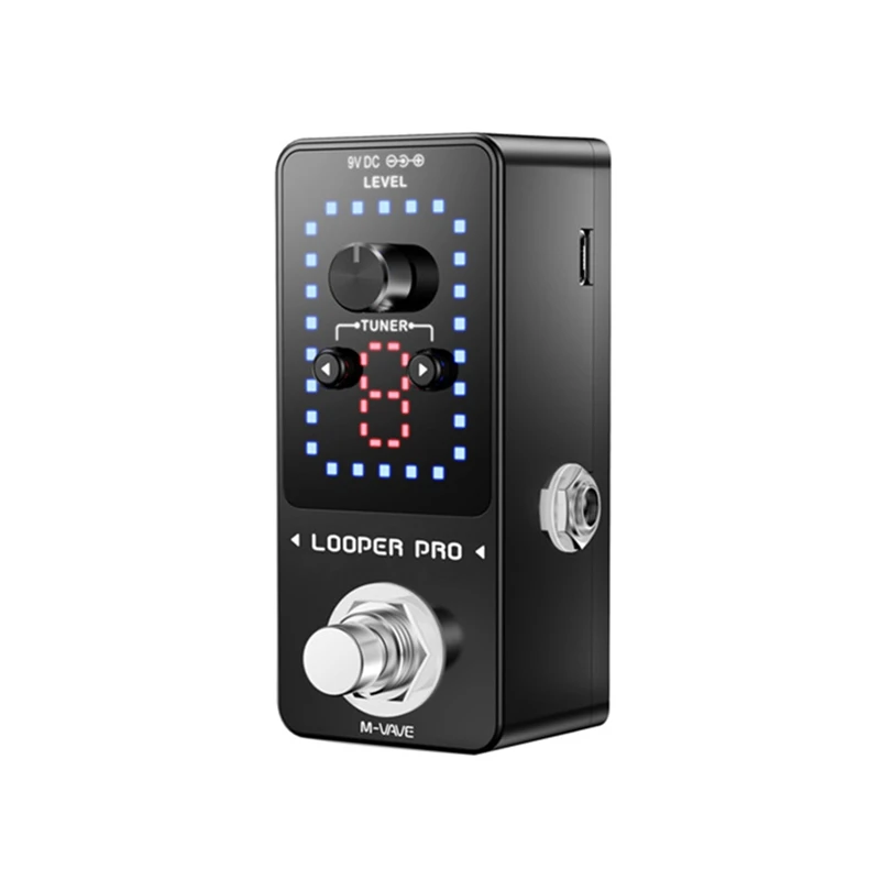 

AA79 New M-VAVE Looper Pro Guitar Effect Pedal 9 Loops 40 Minutes Recording Time Loop Station With Tuner Unlimited Overdub Guita