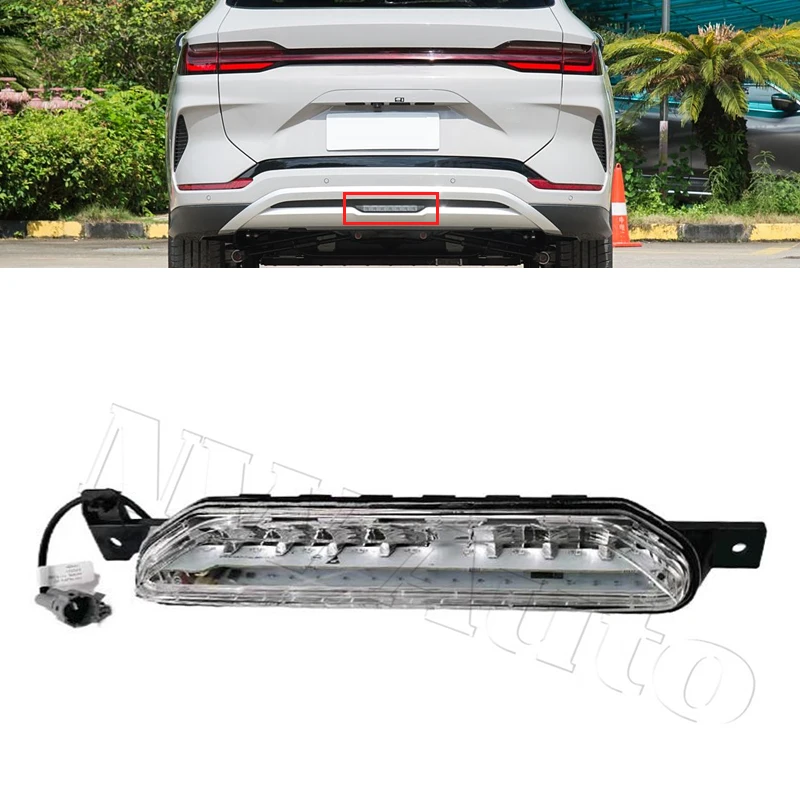 For BYD Song Plus EV/Han EV  Car Rear Tail Bumper Fog Lamp Models Rear Bumper Driving Brake Middle Light