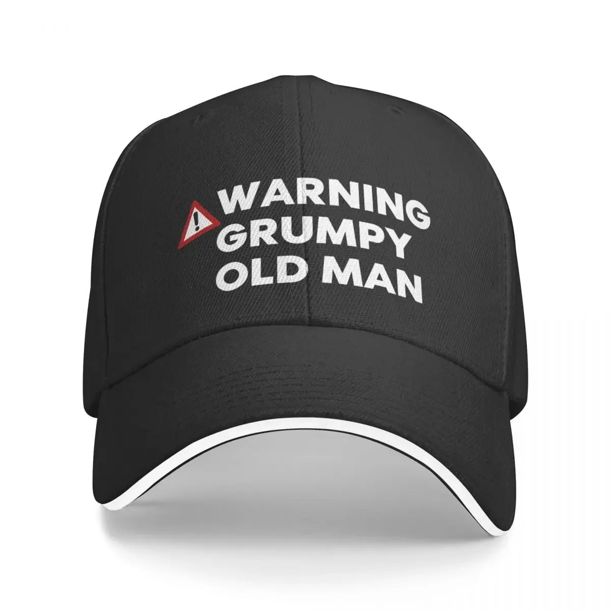 Warning Grummppy Old Man. Funny Old Man Saying. Great For Grummppy Dads. White Baseball Cap Visor Ball Cap Women Beach Fashion M