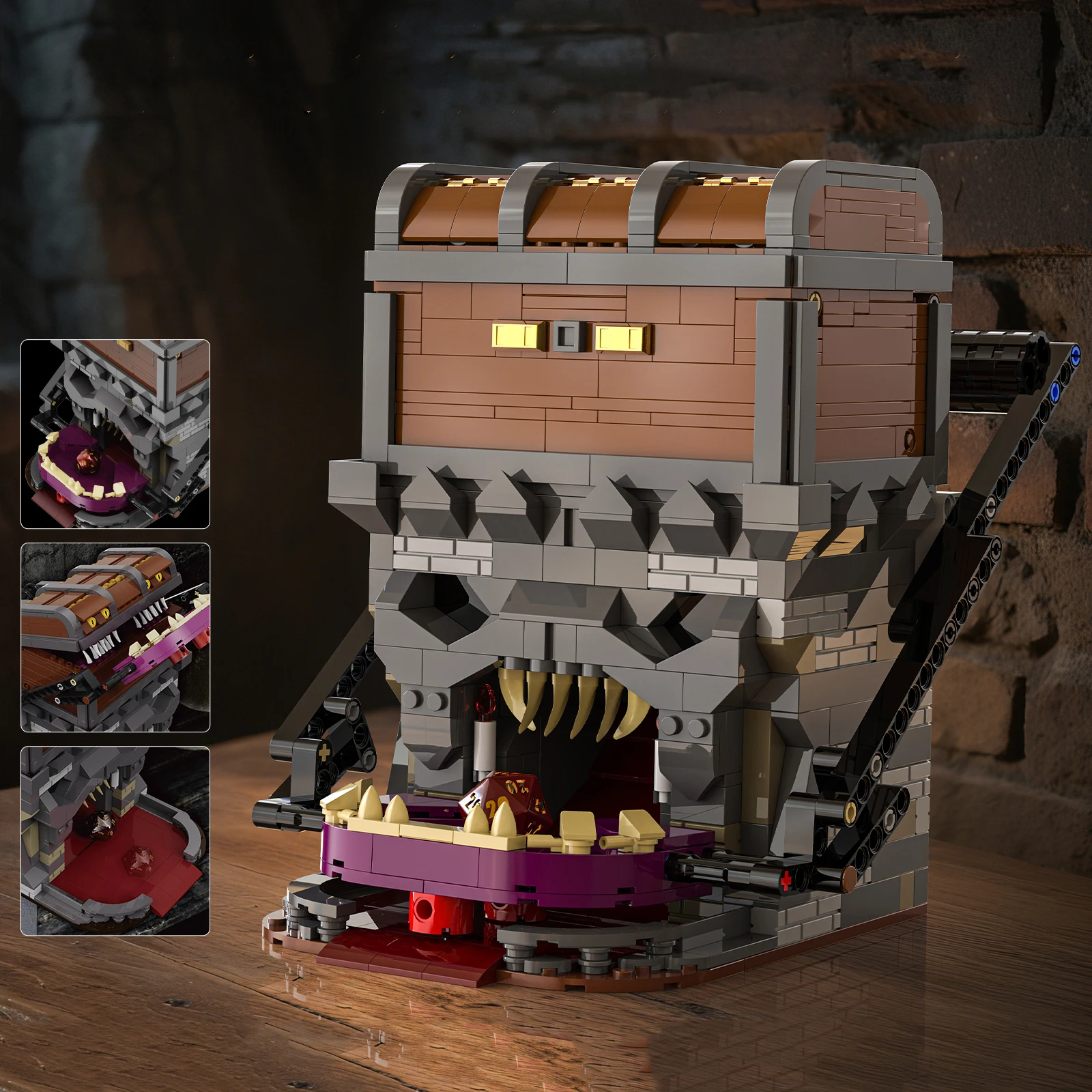 

1059PCS Treasure Box Monster Building Blocks Toys Sets Desktop Ornaments Assembly Bricks Holiday Birthday Gifts For Kids Adult