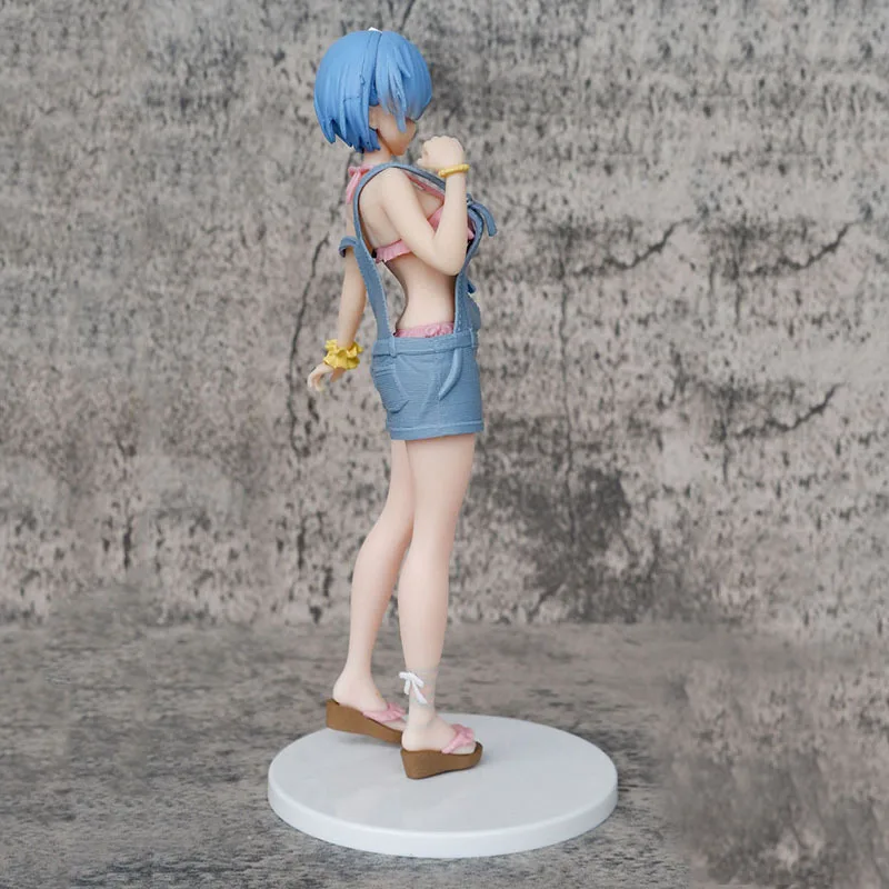 23cm Re:Life In A Different World From Zero Rem Anime Figure Statue Gk Garage Kits Pvc Figurine Model Doll Ornament Kid Toy Gift