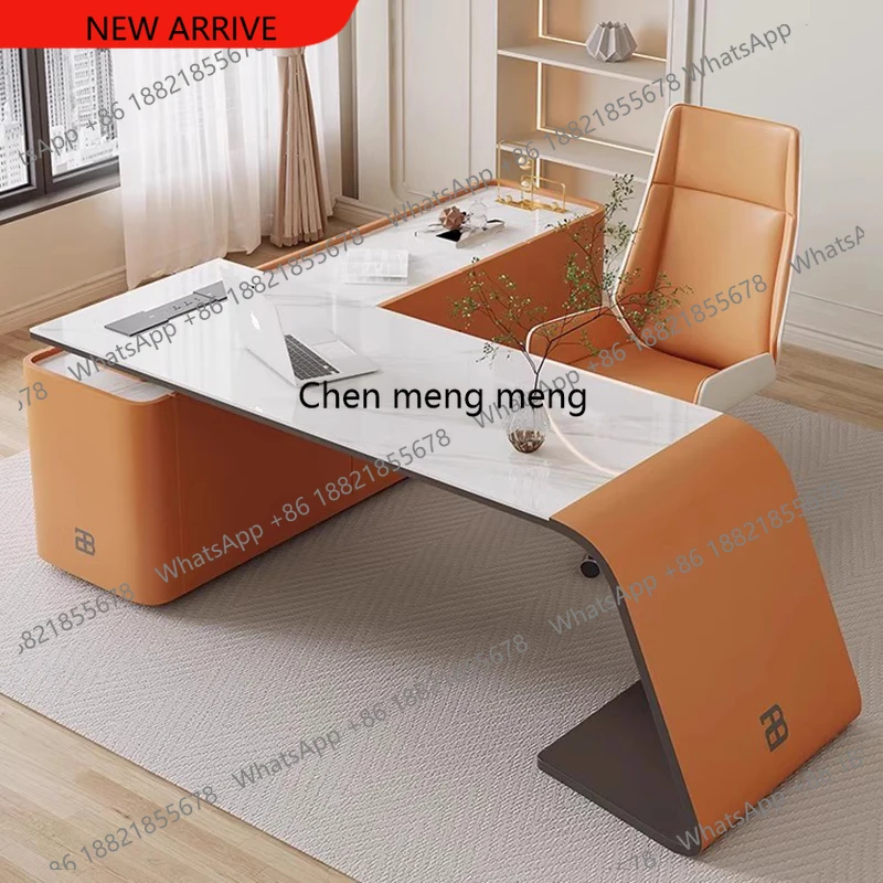 

d178 Modern Design Office Desk Standing Executive Conference Reception Office Desk Minimalist Aesthetic Ufficio Commercial Furni