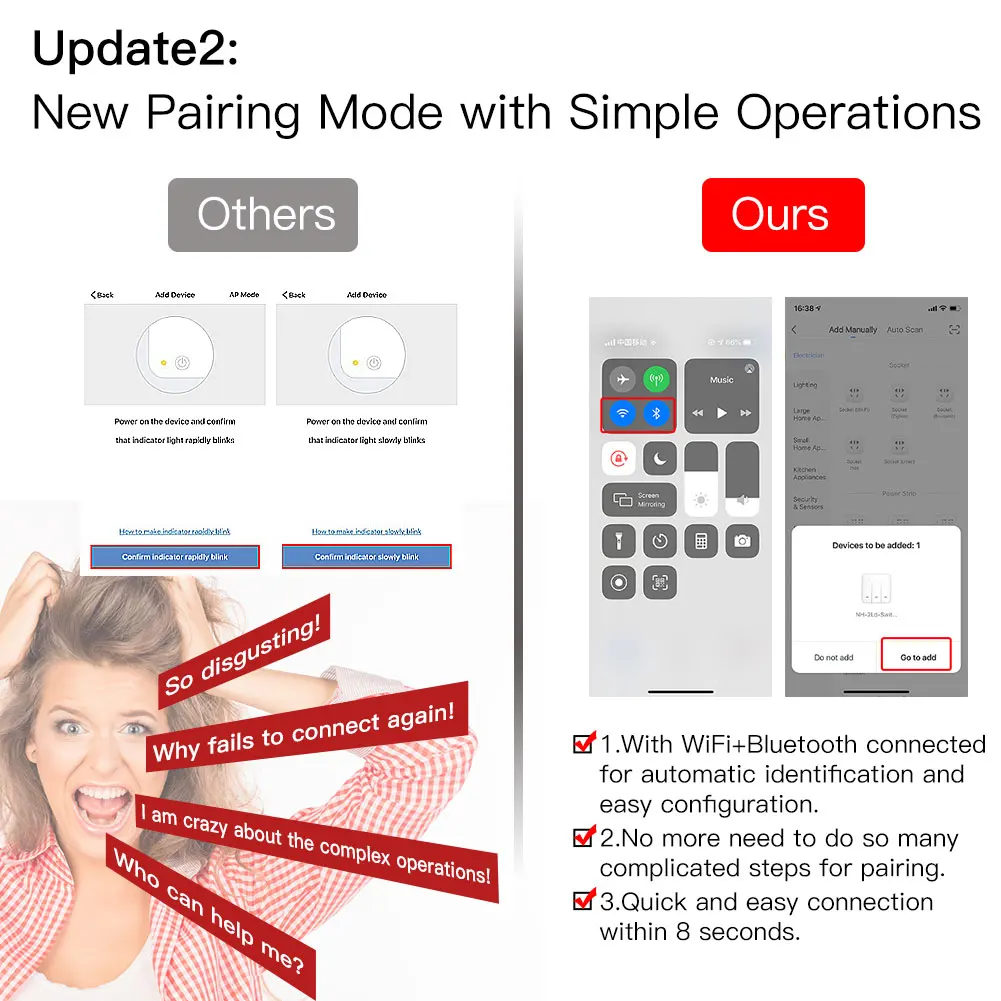 MOES New WiFi RF Smart Light Dimmer Switch 2/3Way Smart Life/Tuya APP Remote Control Works with Alexa Google Voice Assistants image 3