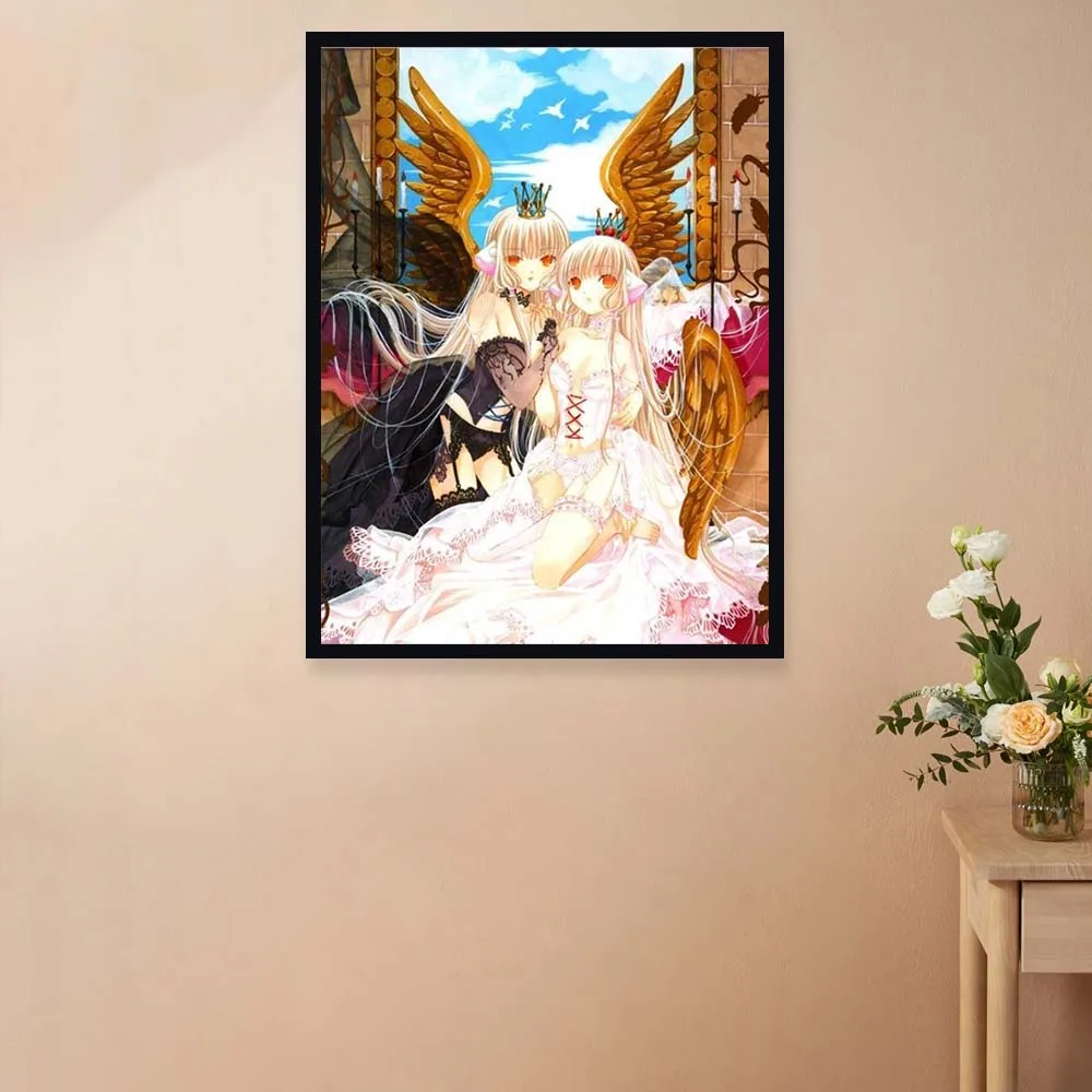 Classic Anime Chobits AB Diamond Painting Cartoon Wall Art Mosaic Picture 5D DIY Diamond Embroidery Cross Stitch Kits Home Decor