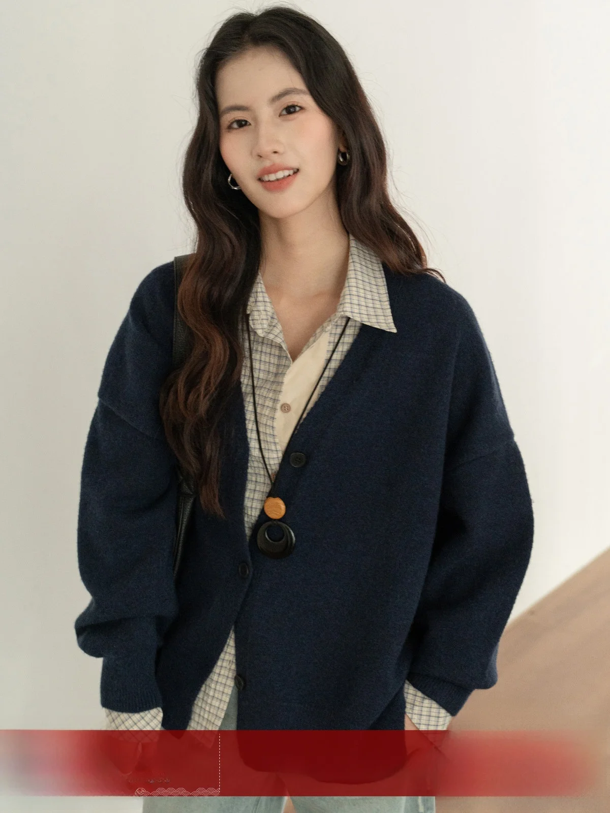 

Женский вязаный кардиган Deep Blue Lazy с вышивкой, весна 2026, приталенный, универсальный топ для повседневной носки, свободный крой