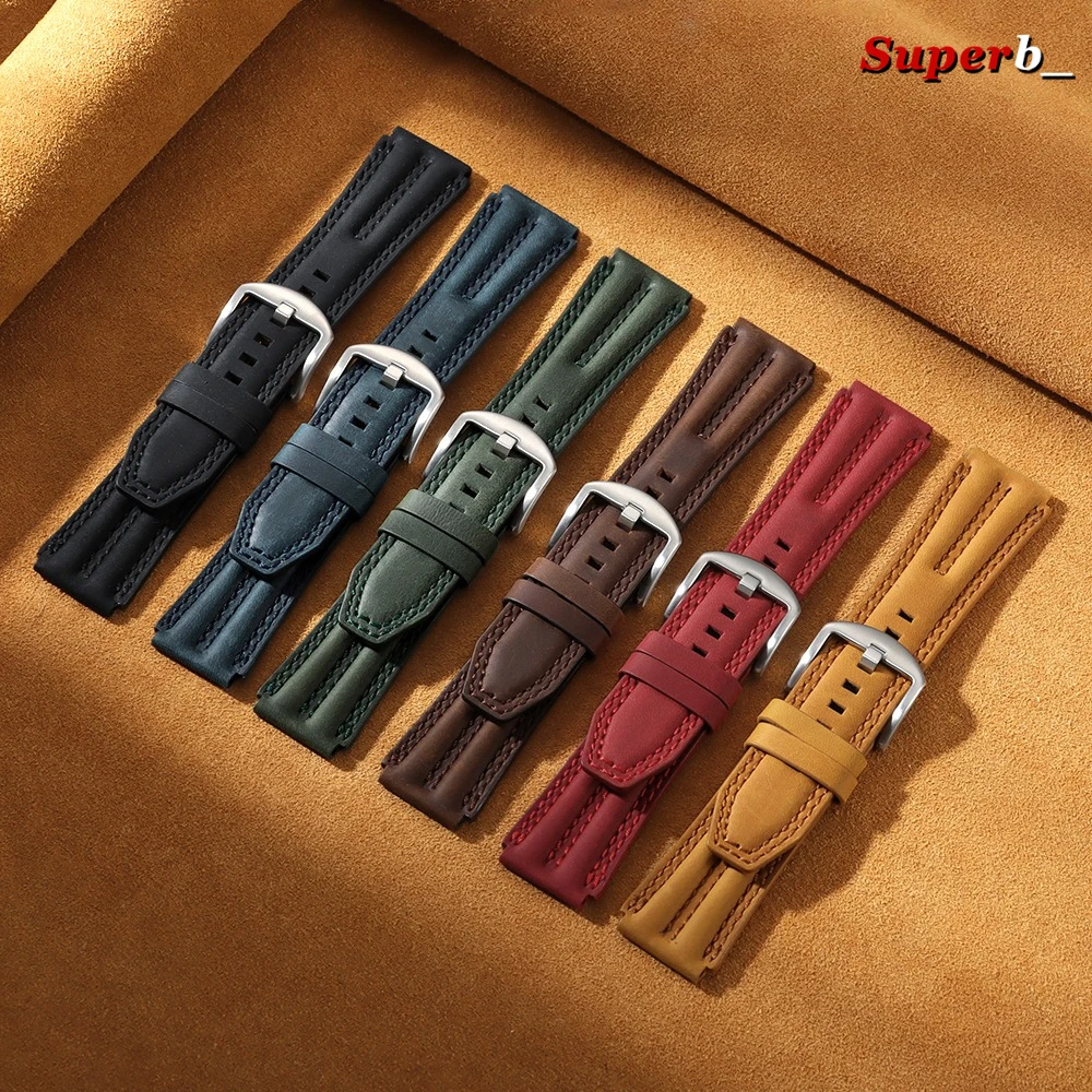 حزام ساعة من جلد كريزي هورس ال - مراجعة Rugged Sport Strap وسعره