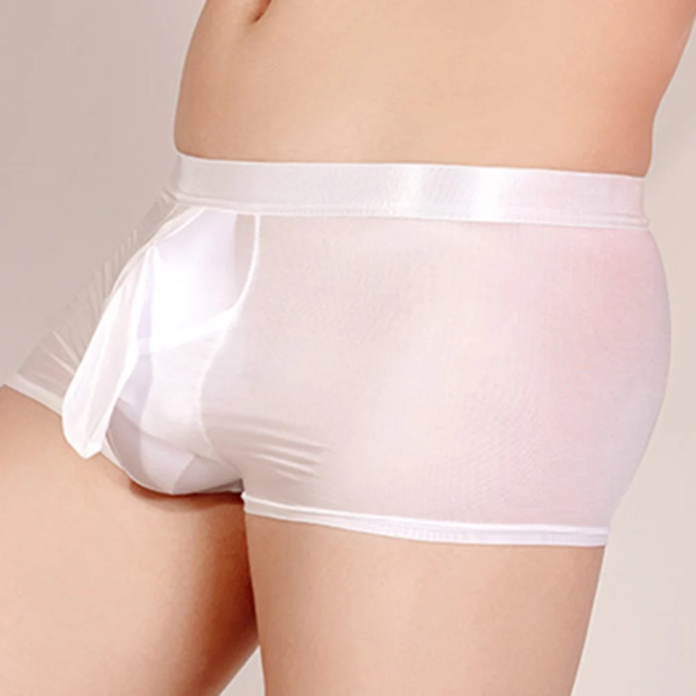 1 قطعة سراويل داخلية مثيرة للرجال سراويل سلامة منخفضة الخصر قابلة للتنفس ملابس داخلية رقيقة ناعمة الملاكمين سراويل داخلية #6